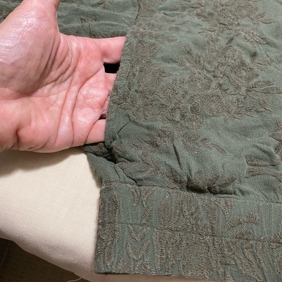 Anthropologie Saturday Sunday Zip Up Embroidered Gray/Green Hoodie in Size Small - Picture 6 of 13